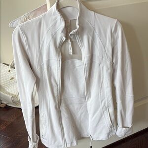 Lululemon White Zip-Up Jacket